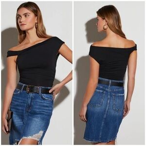 Vici Collection Macera Date Night Off the Shoulder Bodysuit in Black Size XL
